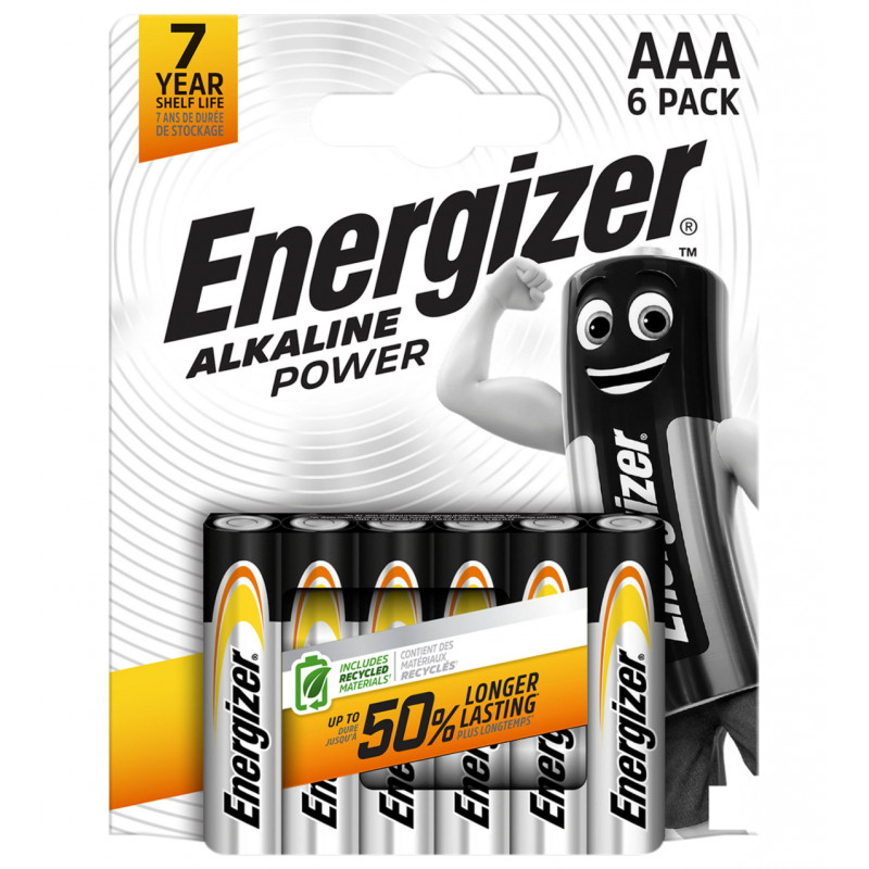Батарейка Energizer LR3/AAA Alkaline/блистр 6 шт.