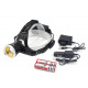 Налобный фонарь WD111, 2х18650 Акк., T6+XPE, ультрафиолет, Zoom, MicroUSB ЗУ