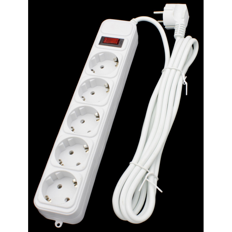 Сетевий фільтр Maxxter SPM5-G-10G 5 гнізд, 3 метри