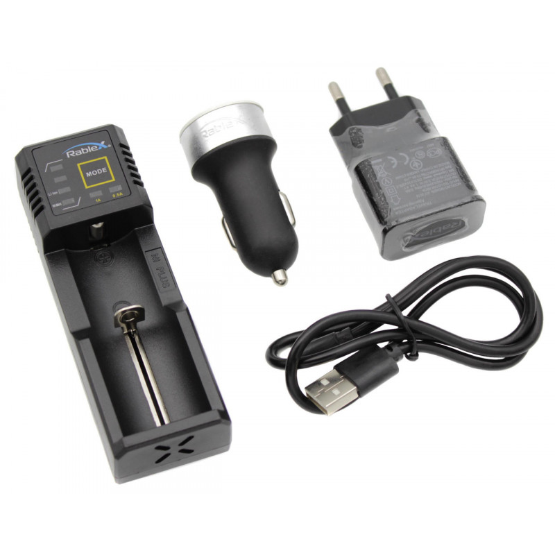 Зарядний пристрій Rablex RB101 1x18650 і ін. / від USB / (PowerBank)