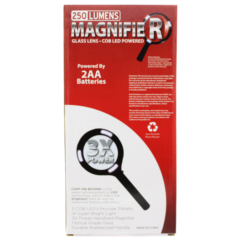 Лупа з підсвіткою Magnifier 419, COB, 82 мм