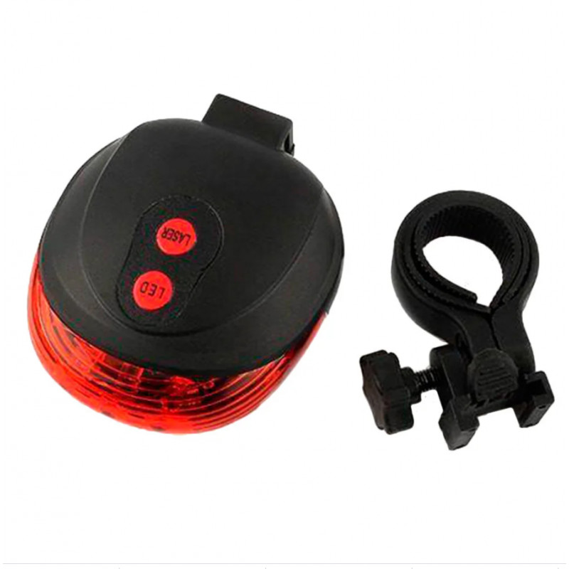 Велосипедний задній фонарик мигалка на батарейках BL-118 BIKE LIGHT+LASER / 2064