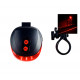 Велосипедний задній фонарик мигалка на батарейках BL-118 BIKE LIGHT+LASER / 2064