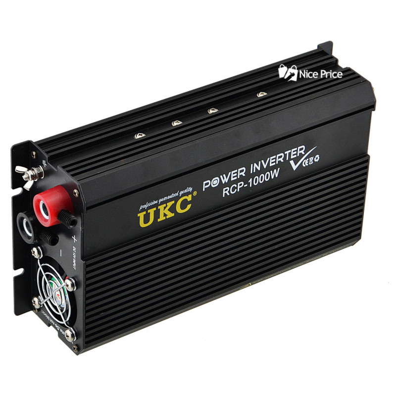 Инвертор преобразователь Профессиональный UKC 12V-220V RCP-1000W + USB/4144