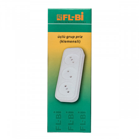 Колодка FL-BI на 3 розетки, 16А-220V