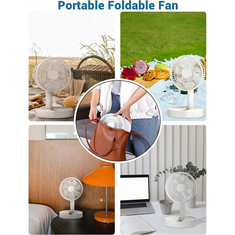 Настольный вентилятор складной USB мини-вентилятор Folding Fan с аккумулятором. (WX6505)