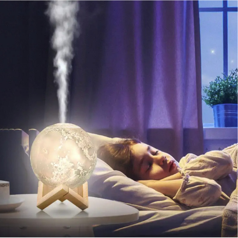 Нічник - зволожувач повітря Луна 3D Moon Lamp RGB, USB, 6727-2