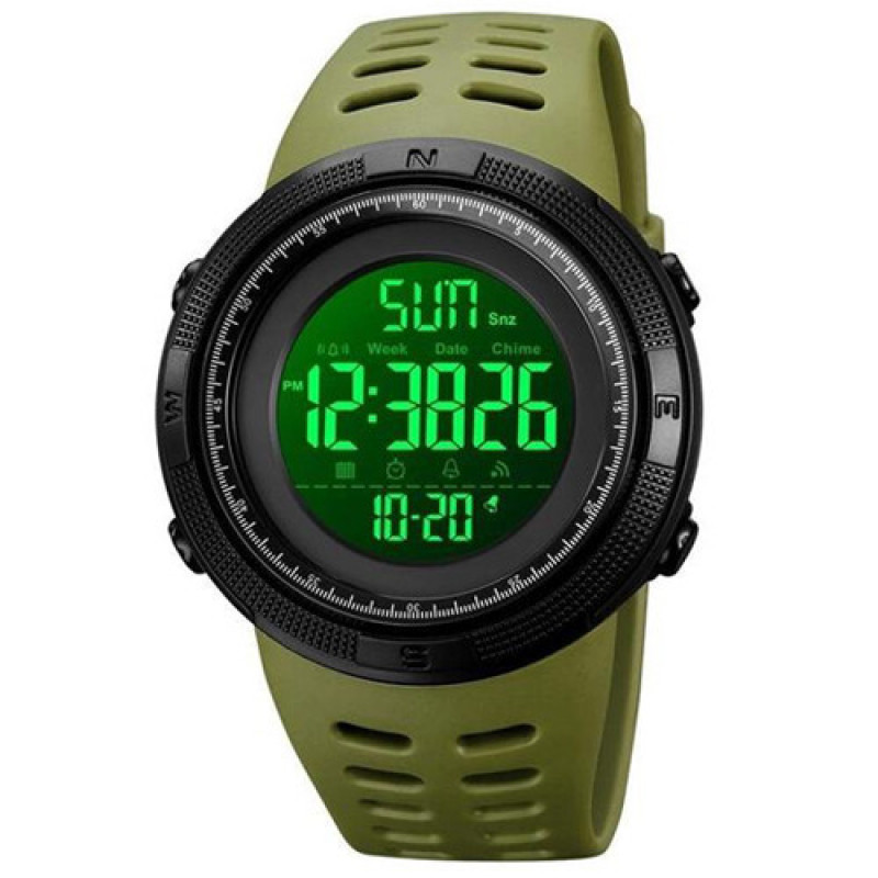 Годинники наручні SKMEI 2070AGWT, ARMY GREEN-BLACK, 9304