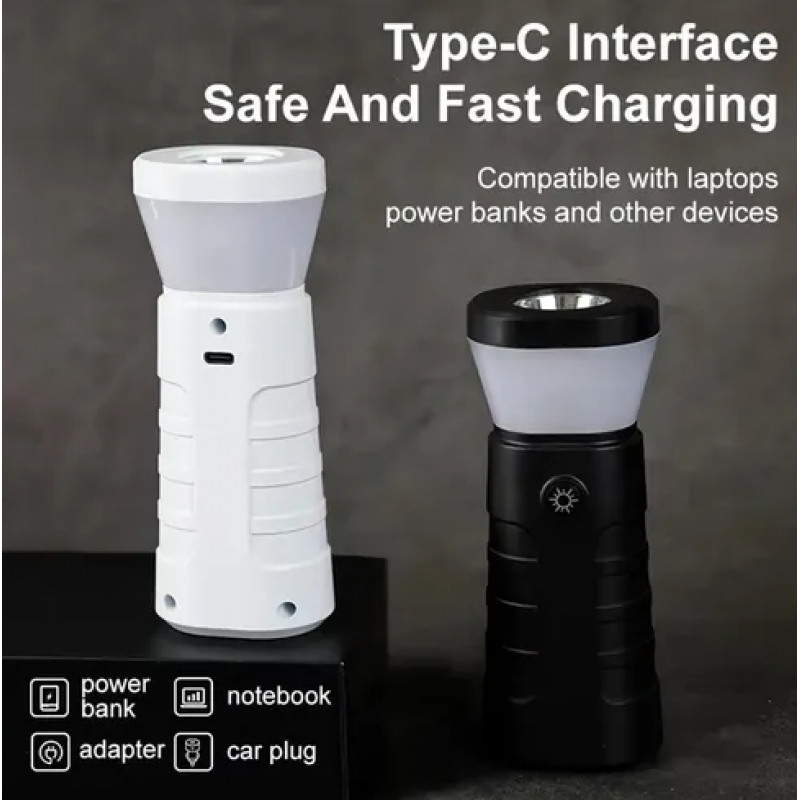 Фонарь для кемпинга PL-070, 3W, аккумулятор, Type-C,