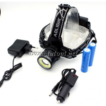 Налобный фонарь X-Balog WD360, Акк. 2х18650, 1xT6+COB