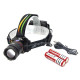 Налобный фонарь P52, 2х18650, ЗУ MicroUSB, P50 LED, Zoom