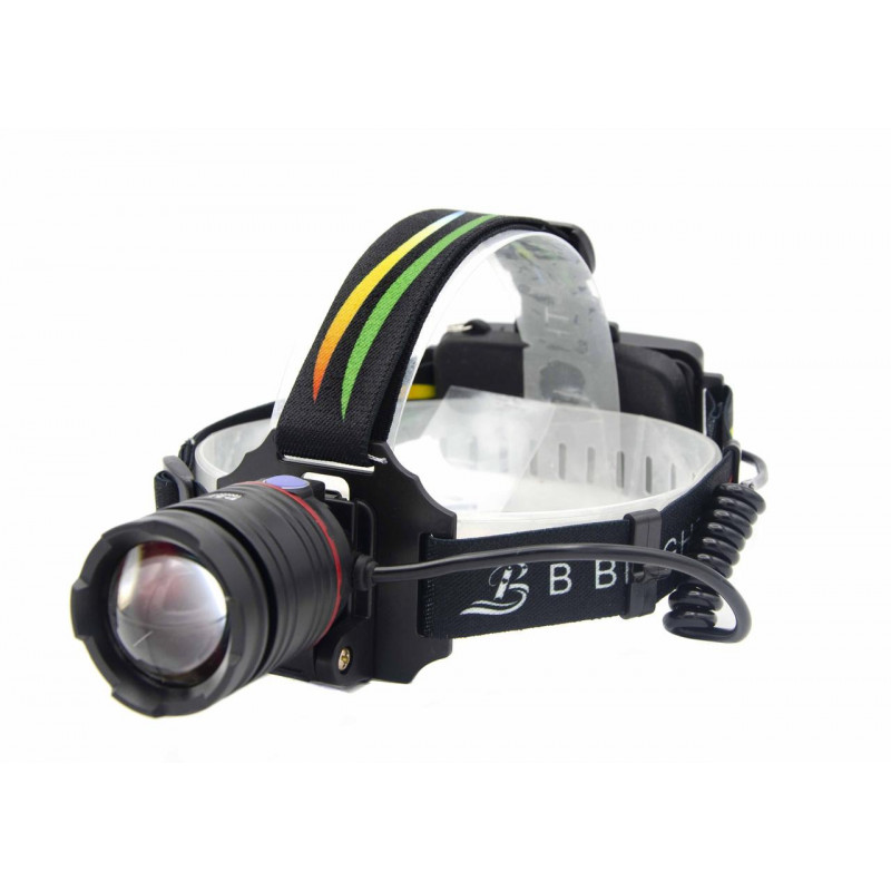 Налобный фонарь P52, 2х18650, ЗУ MicroUSB, P50 LED, Zoom