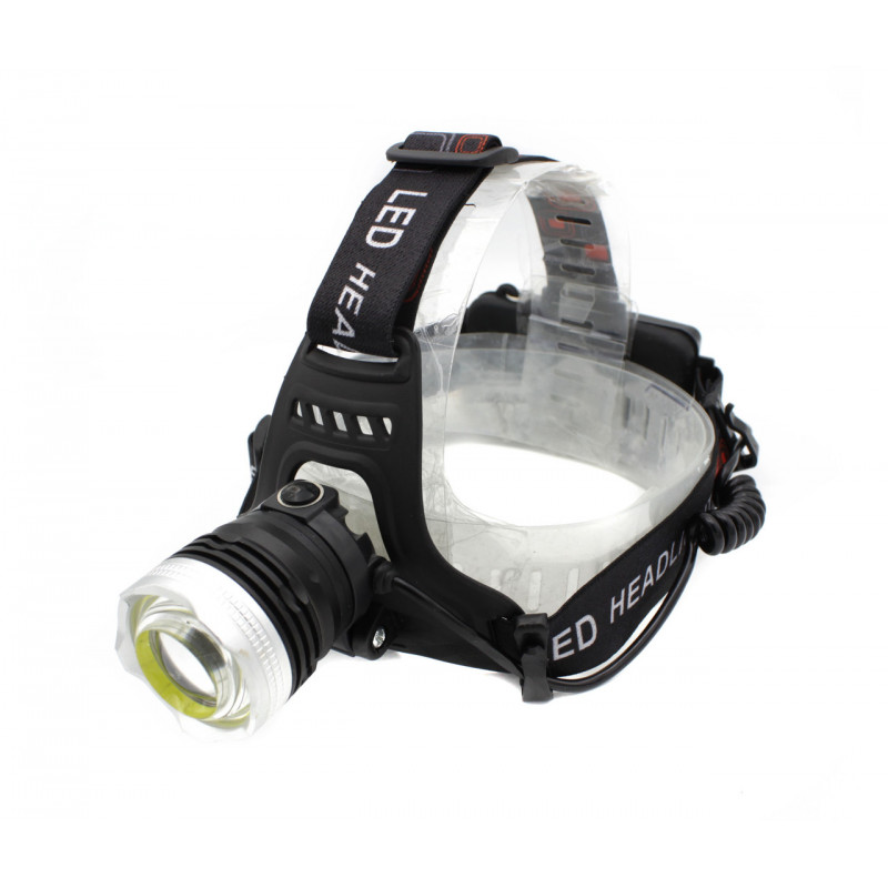 Налобный фонарь WD112, 2х18650, ЗУ 22V-12V, T6+Cob, Zoom