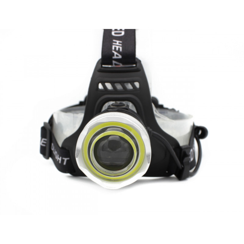 Налобный фонарь WD112, 2х18650, ЗУ 22V-12V, T6+Cob, Zoom