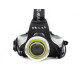 Налобный фонарь WD112, 2х18650, ЗУ 22V-12V, T6+Cob, Zoom