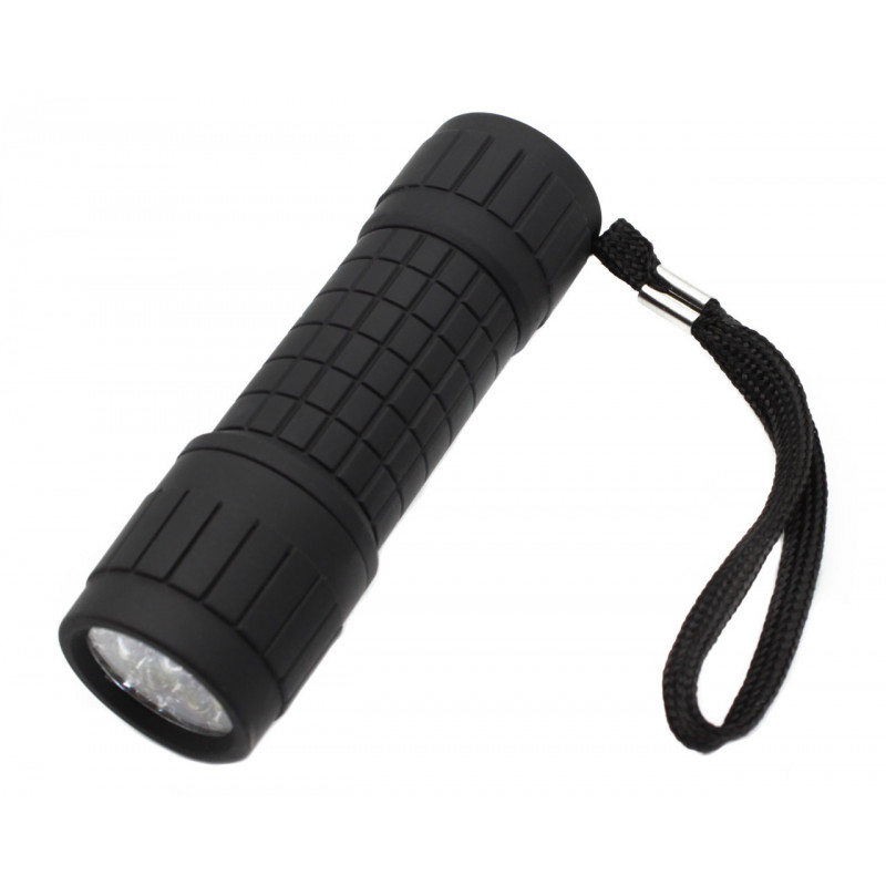 Ручний ліхтар чорний матовий вугілля-1, 3хAAA, 9 LED