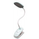 Настільна LED лампа акумуляторна прищіпка WD305 - BL-TD01/ Сенсор/ 3 режими/microUSB