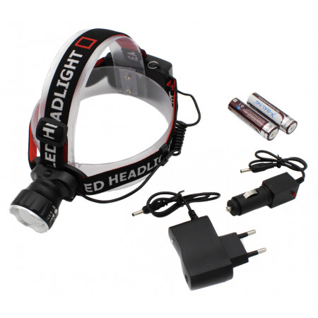 Налобный фонарь Bailong BL-T20-P90, 2х18650, P90 LED, Zoom, 7470