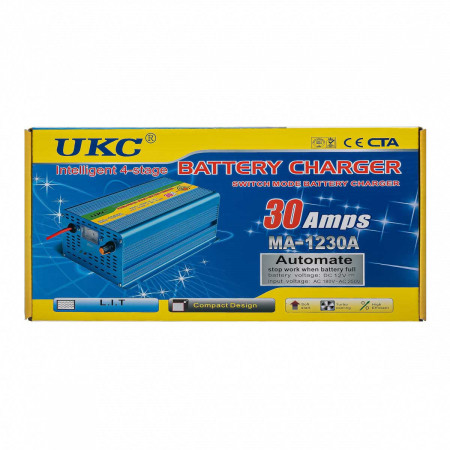 Зарядний пристрій для акумулятора UKC BATTERY CHARGER 30A MA-1230A пристрій-автомат інвертор / 1890
