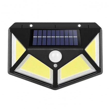 Настенный фонарь с солнечной панелью, датчик движения BK-100B COB+solar/7317/WD430