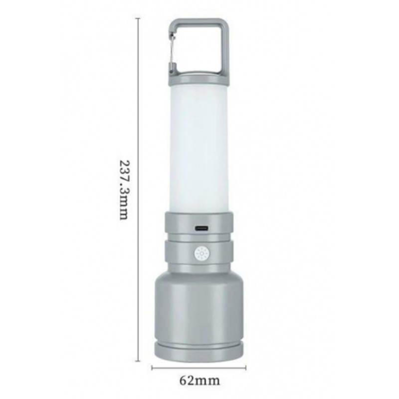 Ручной фонарь CH-23051-3W+SMD, Li-Ion аккум., карабин, ЗУ Type-C