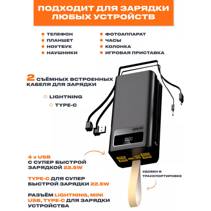Повербанк BOROFONE 40000MAH DBT 35A, 5555