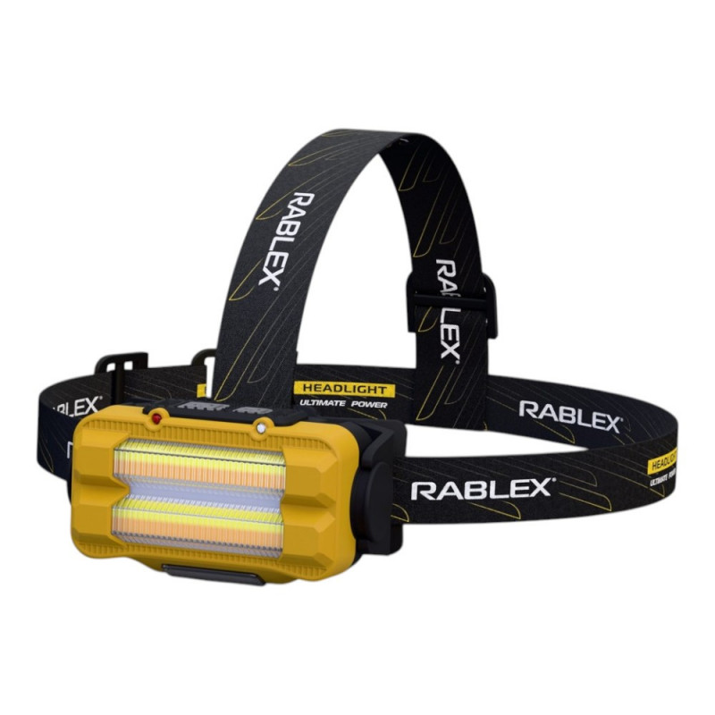 Налобний ліхтар Rablex RB981, жовтий + білий + червоний, 3хT6+4хCOB, Sensor, акум, Type-C