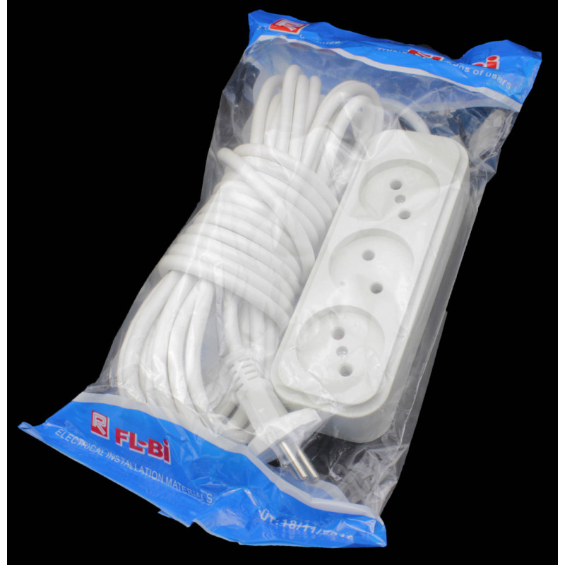 Подовжувач "FL-BI" 3 розетки, 8 метрів