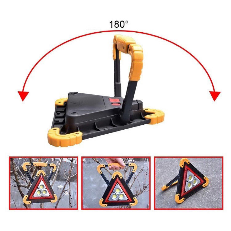 Прожектор светодиодный аккумуляторный W838-COB+36SMD RED, ЗУ micro USB, 2x18650/4xAA/ WD354
