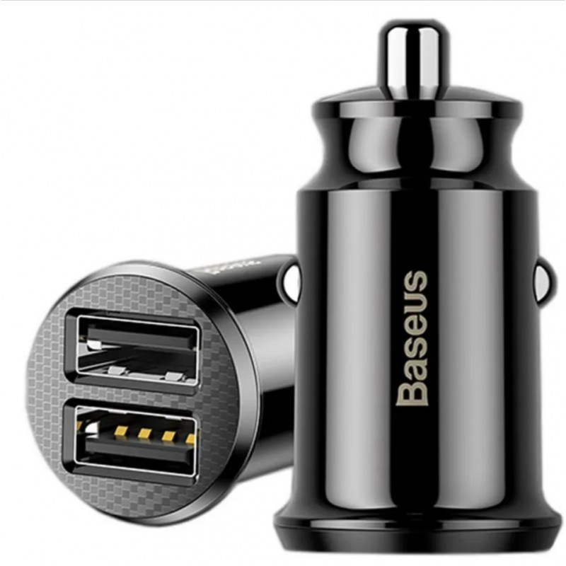Автомобильное зарядное устройство для Baseus Grain Mini Smart Dual USB Car Charger - 3.1A