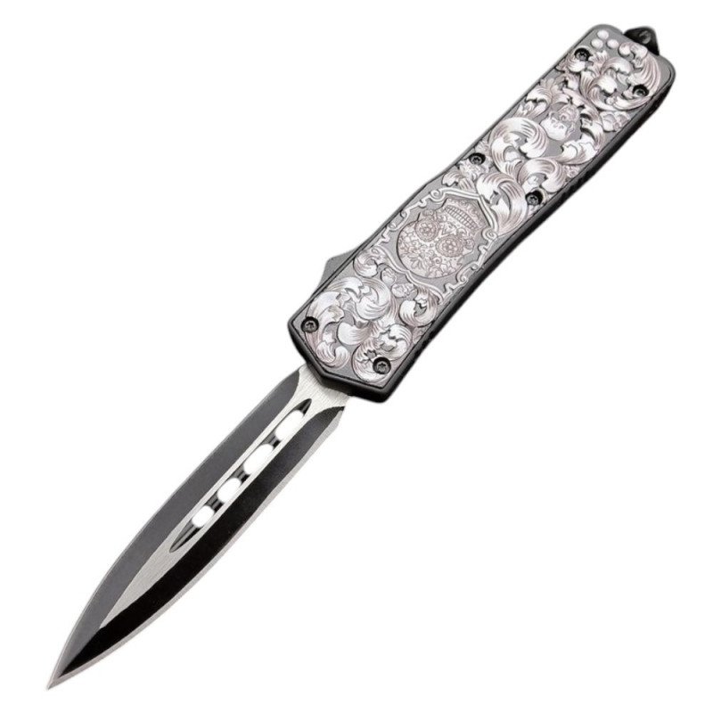 Нож выкидной фронтальный MicroTech 360 Skull