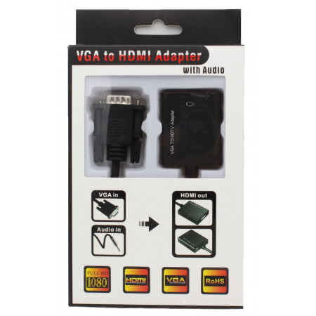 Адаптер VGA на HDMI + AUX 1980