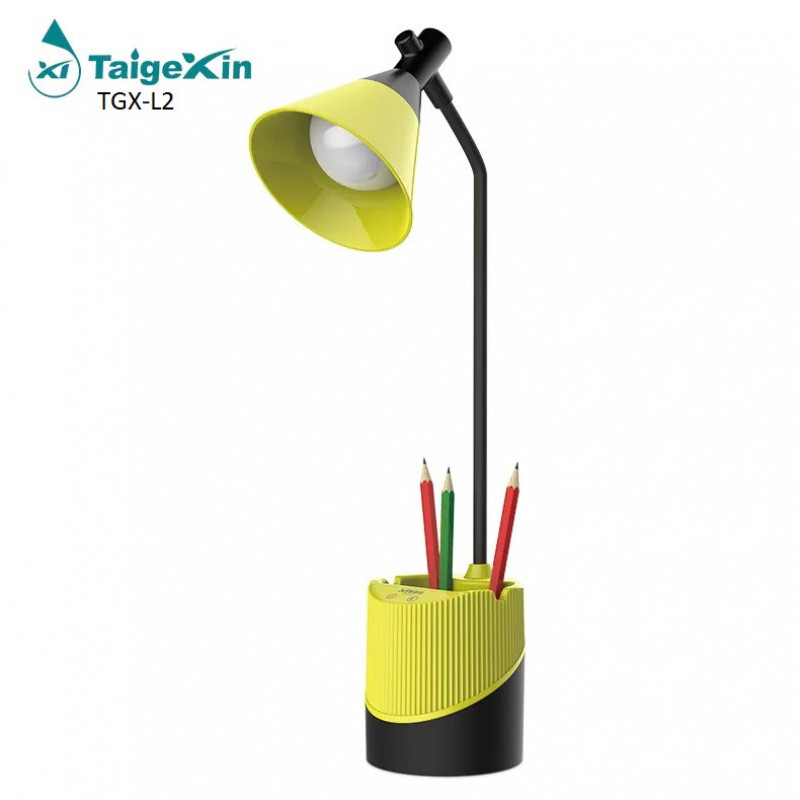 Настільна LED лампа акумуляторна TAIGEXIN TGX-L2, нічник, осередок для ручок