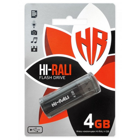 USB флеш накопитель Hi-Rali 4GB/ HI-4GBSTBK (Гарантия 3 года)