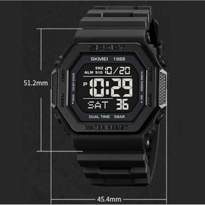 Часы наручные SKMEI 1988BK, BLACK, 10282