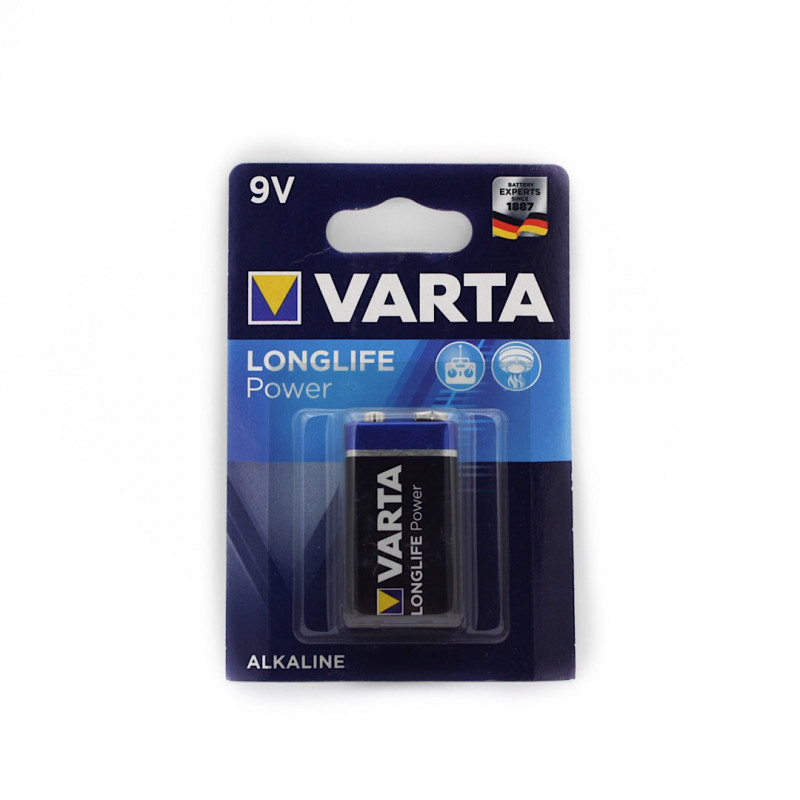 Батарейка Varta Longlife Крона 6F22 / 9V / Лужна