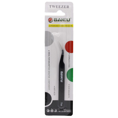 Пинцет закругленный Tweezer Baku 7-SA