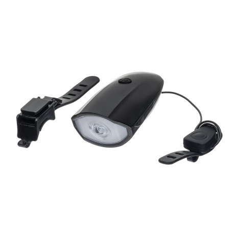 Велосипедна фара велофонарь з велозвонком (сигнал) / microUSB / 7588-B