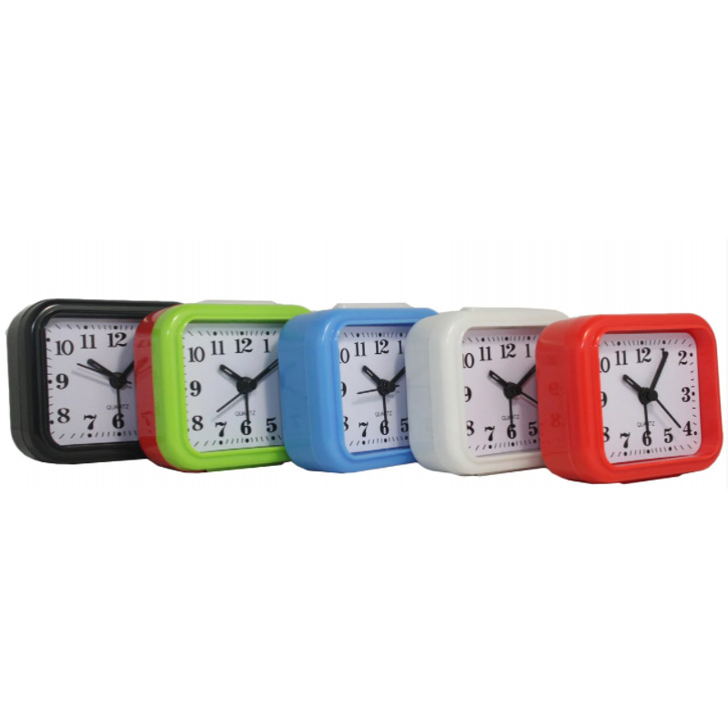 Часы будильник QUARTZ 1R6 8845, разные цвета