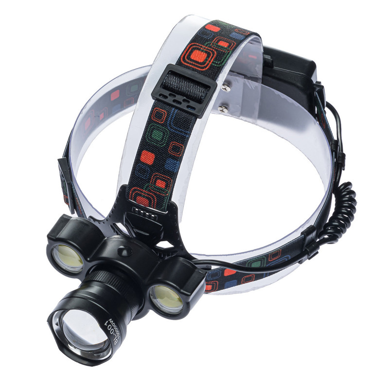 Налобный фонарь Bailong BL-001, T6+Cob, зум, аккумулятор