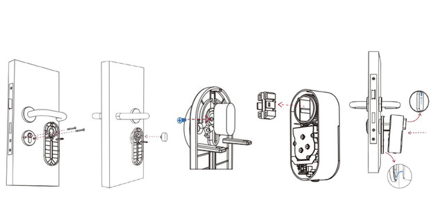 Установка электромоторного замка SEVEN LOCK