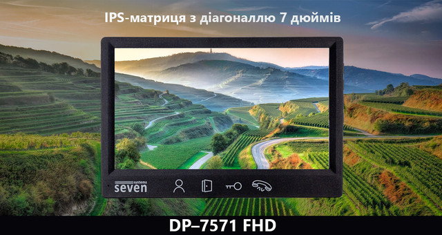 Экран и матрица видеодомофона DP–7575 FHD IPS