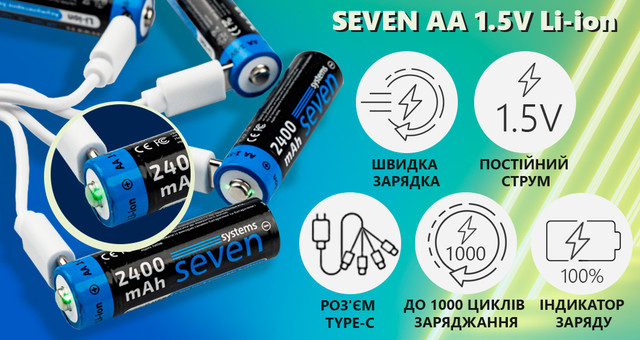 Переваги акумуляторів AA 1.5В