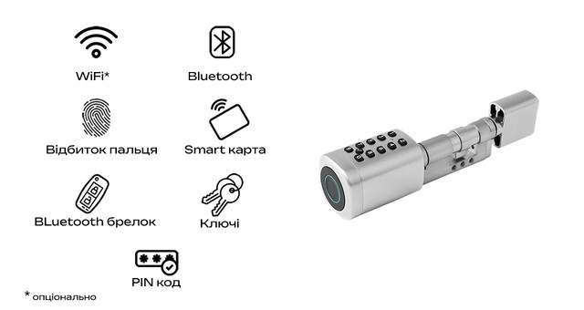 Способи відкриття електронного замка SEVEN LOCK SL-7773BF silver