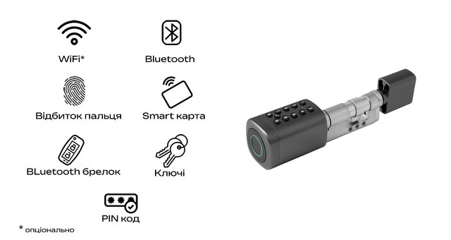 Способи відкриття електронного замка SEVEN LOCK SL-7773BF black